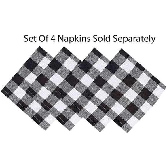 Country Rustic Buffalo Plaid Cotton Fabric Table Runner by Home Bargains Plus, - Picture 3 of 4